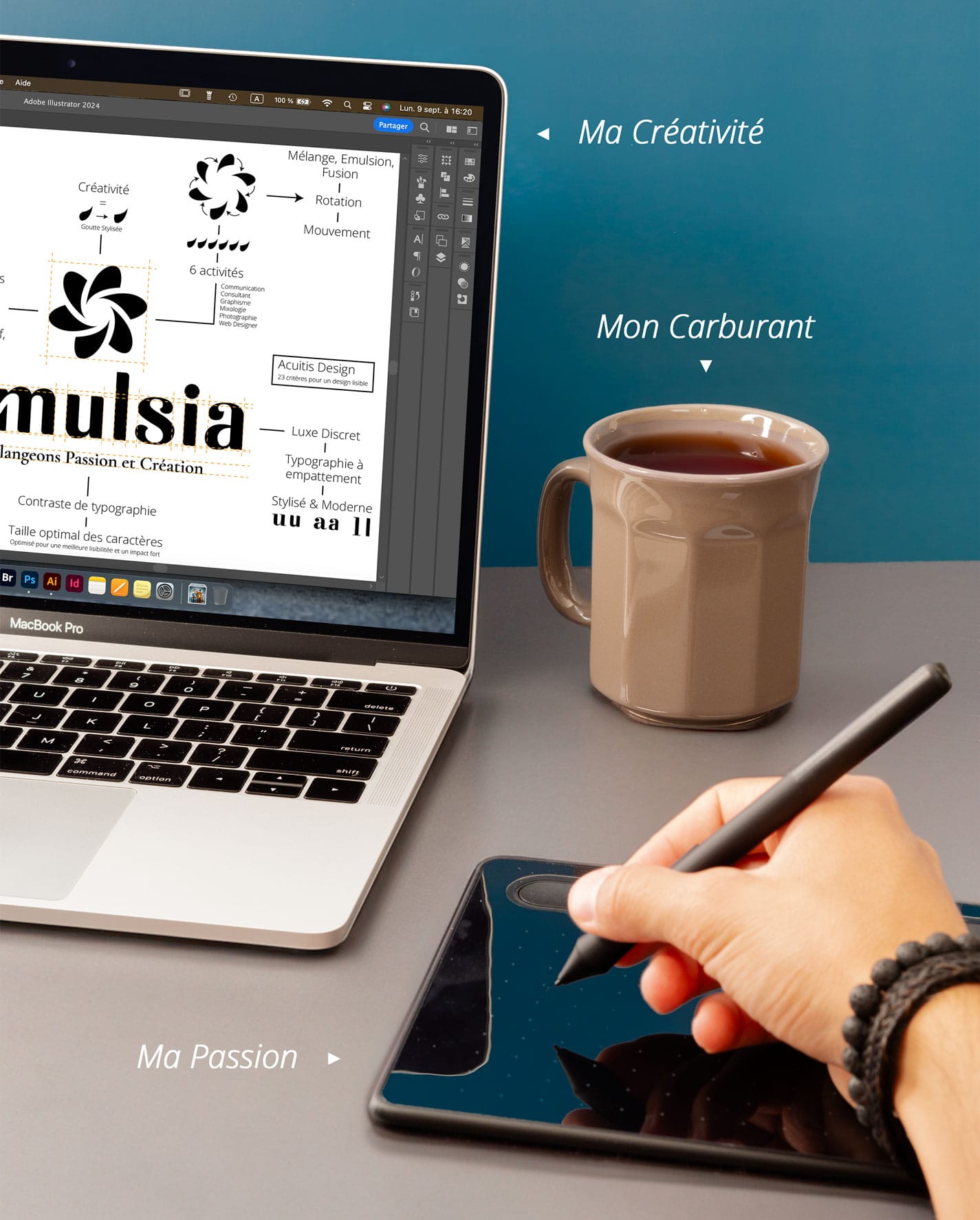 Emulsia - Design Graphisme Créatif Original Logotype